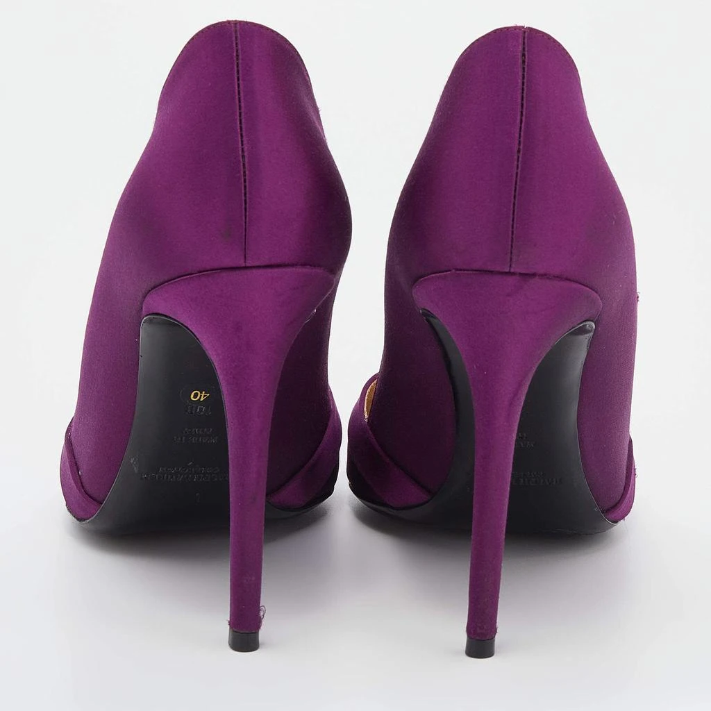 商品[二手商品] Ralph Lauren|Ralph Lauren Collection Purple Satin Pointed Toe Pumps Size 40,价格¥1223,第5张图片详细描述