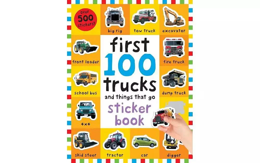 商品Barnes & Noble|First 100 Stickers- Trucks and Things That Go- Sticker book, with Over 500 stickers by Roger Priddy,价格¥82,第1张图片