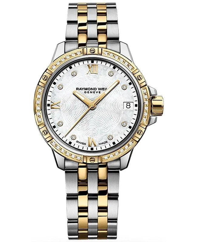 商品Raymond Weil|Raymond Weil Tango Mother of Pearl Diamond Dial Stainless Steel Women's Watch 5960-SPS-00995,价格¥13342,第1张图片