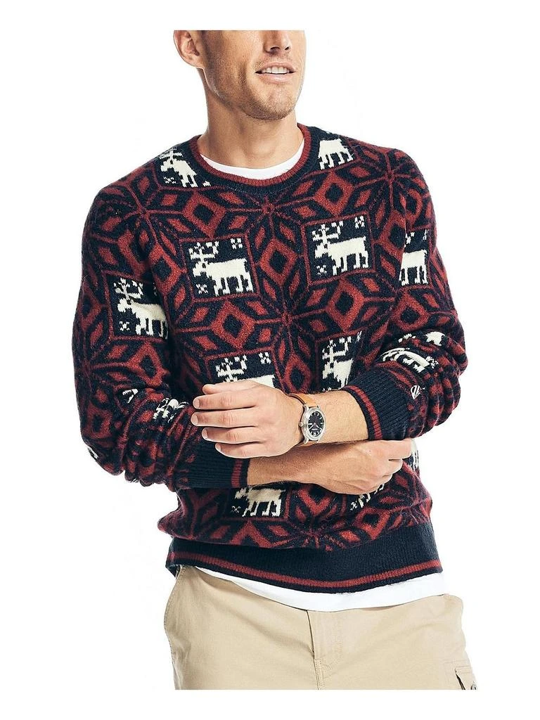 商品Nautica|Reissue Mens Graphic Ribbed Trim Pullover Sweater,价格¥408,第1张图片