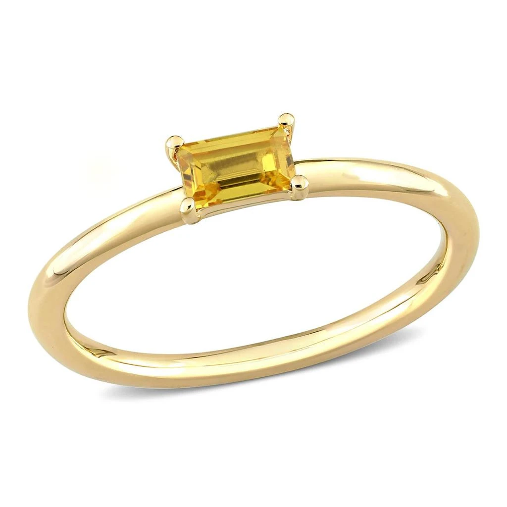 商品Julianna B|10k Yellow Gold Yellow Sapphire Stackable Ring,价格¥2863,第1张图片