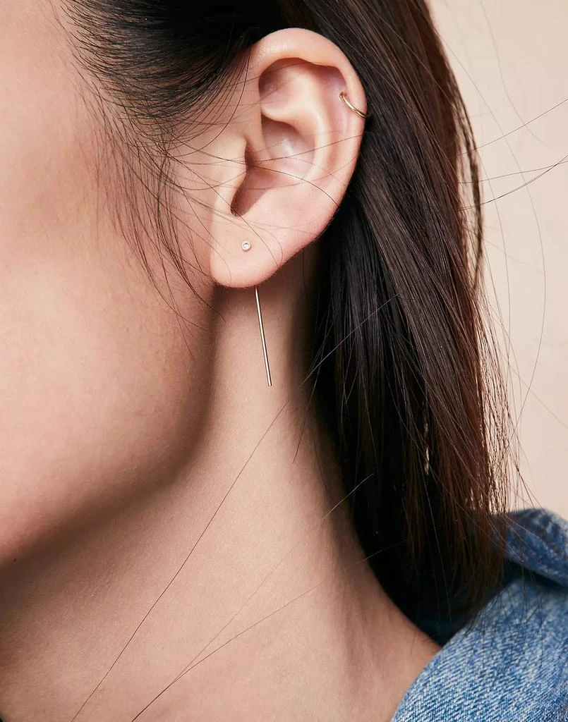 商品Madewell|14k Gold Lona Diamond Threader Earring,价格¥1240,第2张图片详细描述