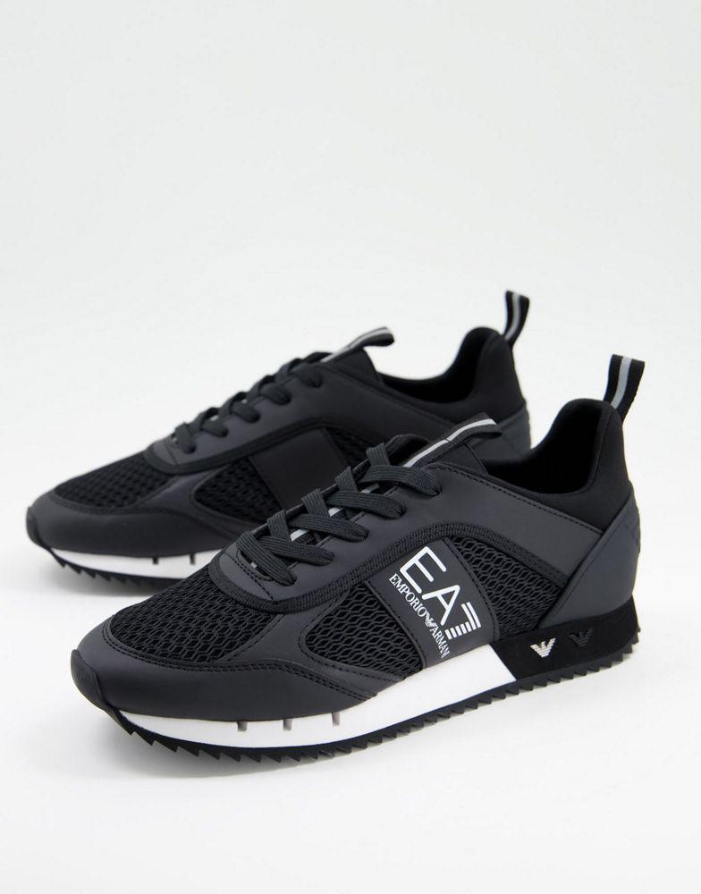 Armani EA7 side logo trainers in black商品第1张图片规格展示