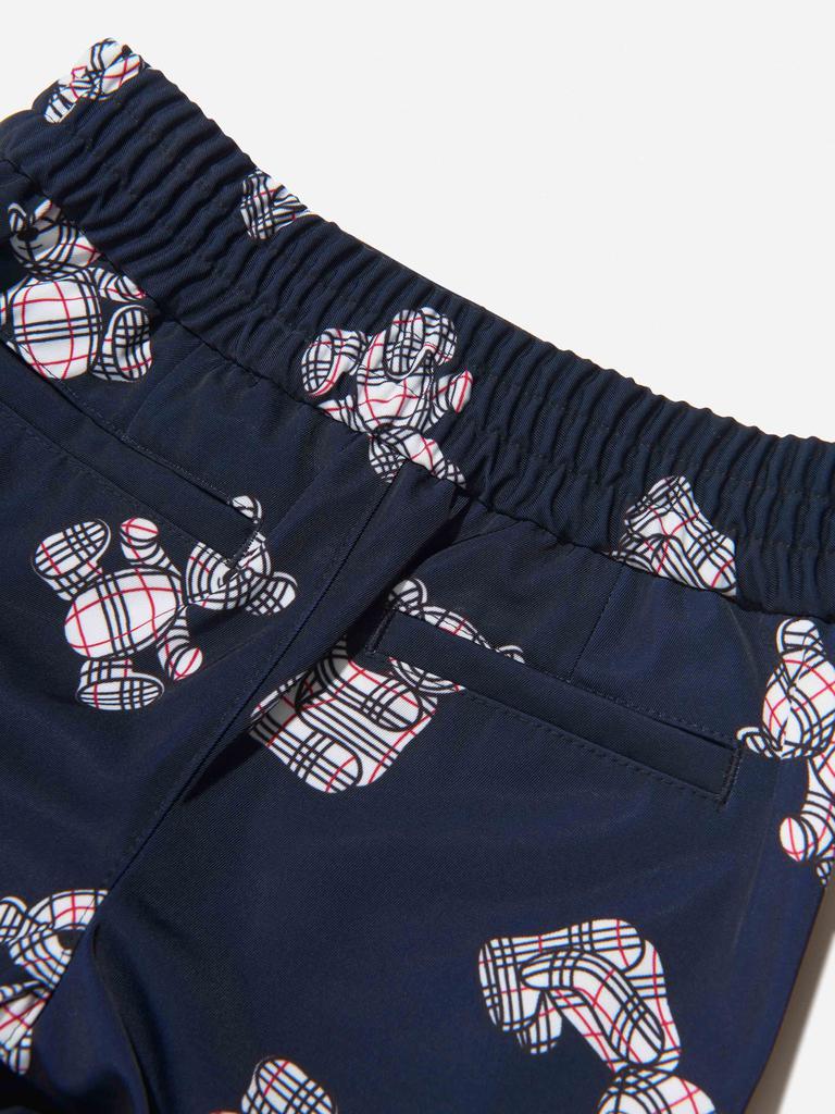 Burberry Navy Baby Boys Leonard Bear Print Shorts商品第2张图片规格展示