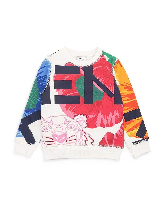 商品Kenzo|Girls' Multi Iconics Printed Sweatshirt - Little Kid, Big Kid,价格¥733,第1张图片