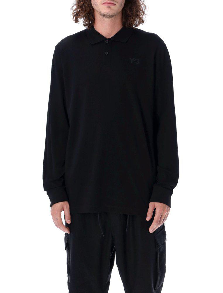 Y-3 Long Sleeved Knitted Polo Shirt商品第1张图片规格展示