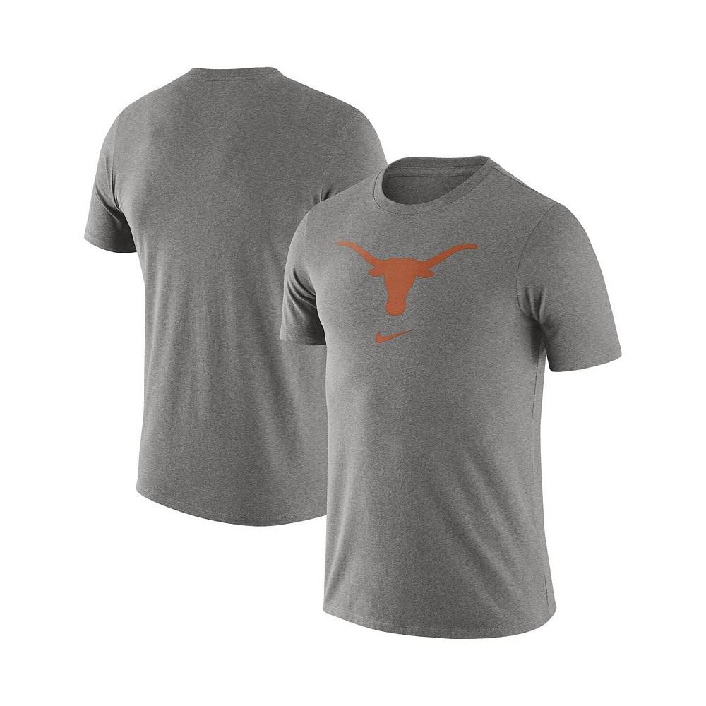 Men's Heathered Gray Texas Longhorns Essential Logo T-shirt商品第1张图片规格展示