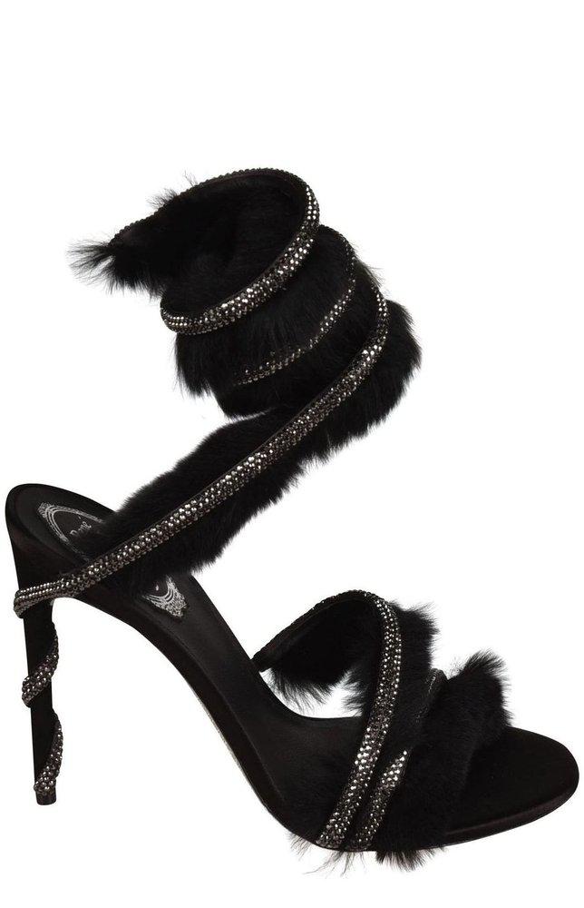 René Caovilla Cleo Rhinestone Embellished Wraparound Sandals商品第1张图片规格展示