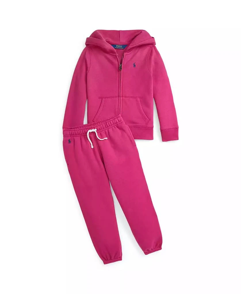 商品Ralph Lauren|Toddler And Little Girls Fleece Full Zip Hoodie,价格¥337,第2张图片详细描述