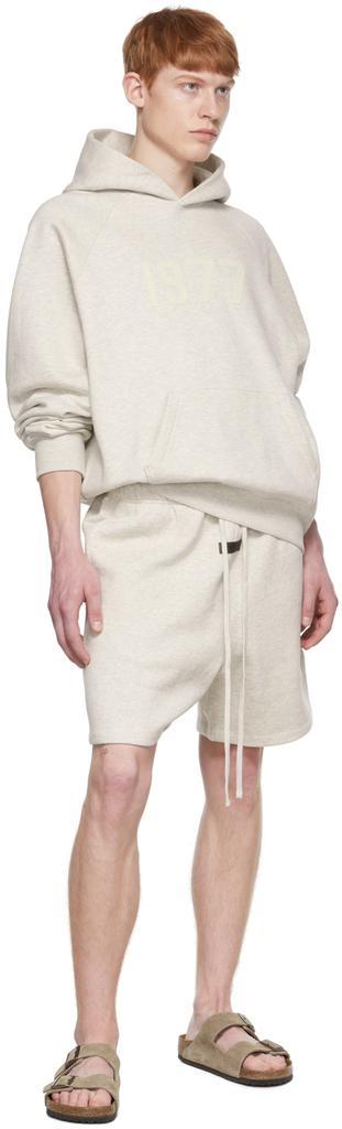 商品Essentials|男式 灰白色棉质连帽衫 ,价格¥670详情, 第6张图片描述