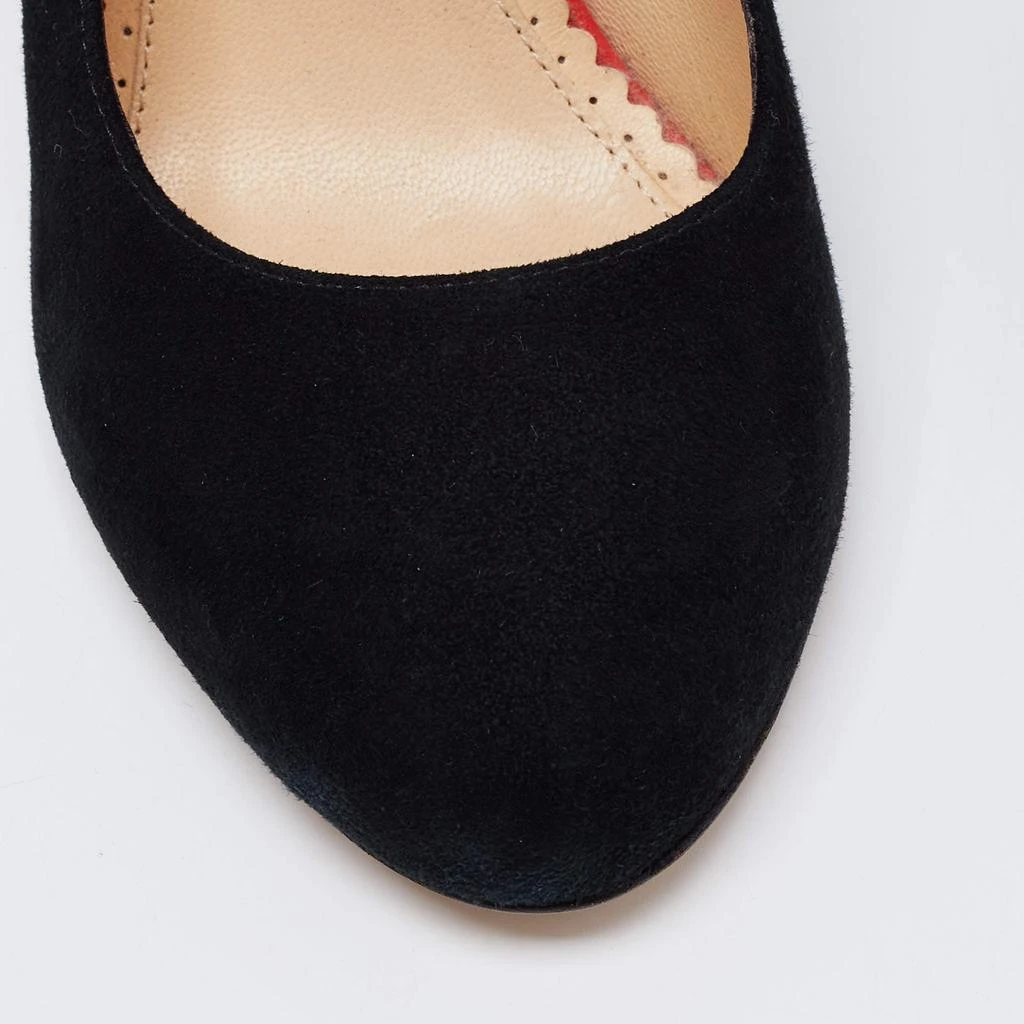 Charlotte Olympia Black Suede Mid Century Pumps Size 37.5 商品