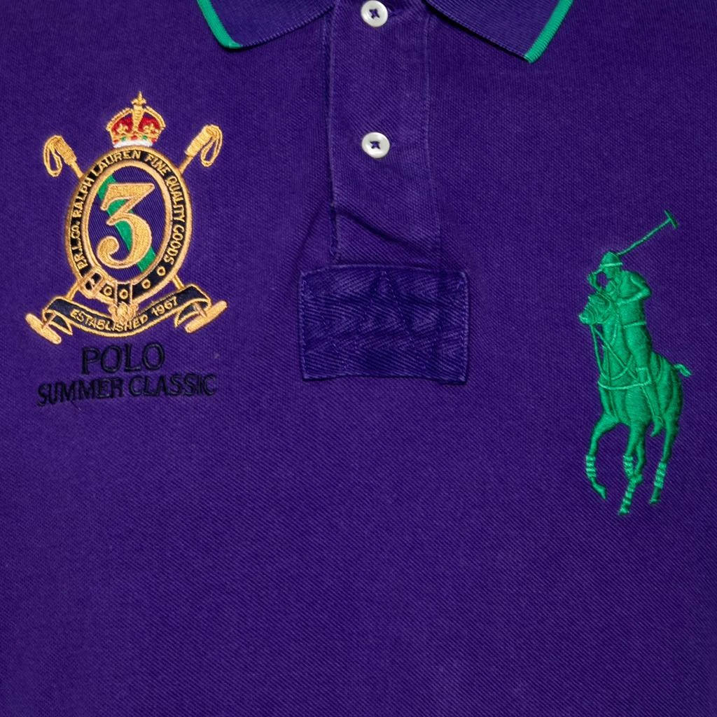 商品[二手商品] Ralph Lauren|Polo Ralph Lauren Purple Cotton Pique Custom Fit Polo T-Shirt L,价格¥808,第3张图片详细描述