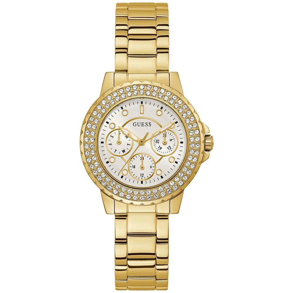 商品GUESS|Women's Gold-Tone Stainless Steel Bracelet Watch 36mm,价格¥842,第1张图片