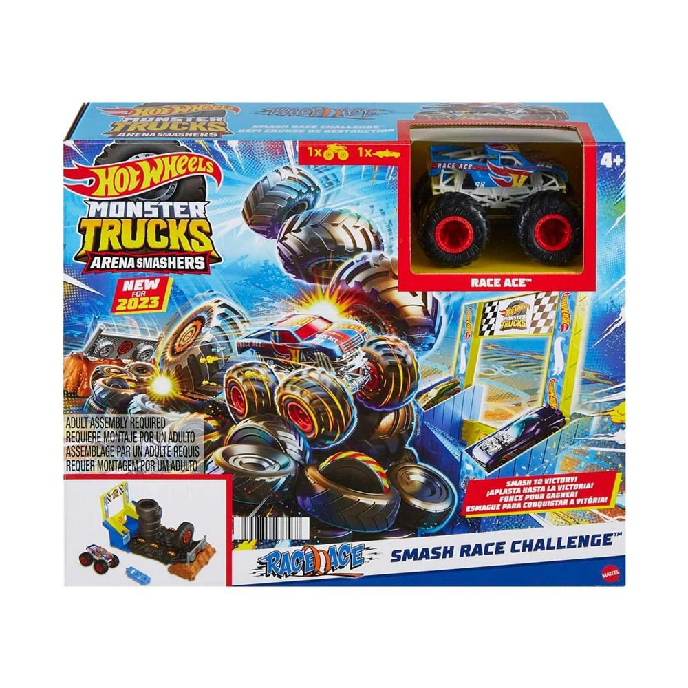 商品Hot Wheels|Monster Trucks Arena Smashers Race Ace Smash Race Challenge Playset,价格¥83,第4张图片详细描述