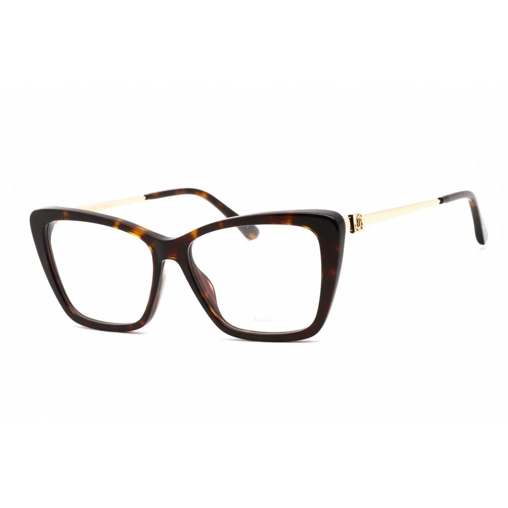 商品Jimmy Choo|Jimmy Choo Women's Eyeglasses - Full Rim Cat Eye Havana Plastic Frame | JC375 0086 00,价格¥657,第1张图片
