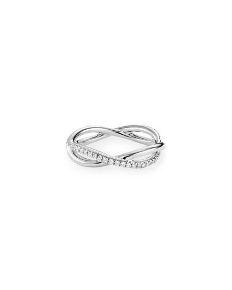 商品David Yurman|4mm Crossover Platinum Diamond Wedding Band, Size 4.5,价格¥16187,第2张图片详细描述