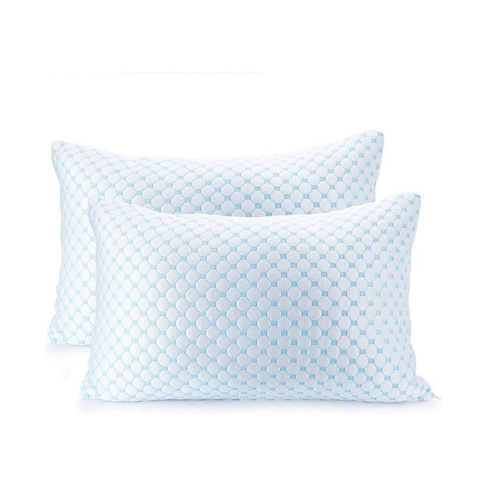 商品Nestl|Heat and Moisture Reducing Ice Silk and Gel Infused Memory Foam Standard/Queen Pillow - 2 Pack,价格¥1020,第1张图片