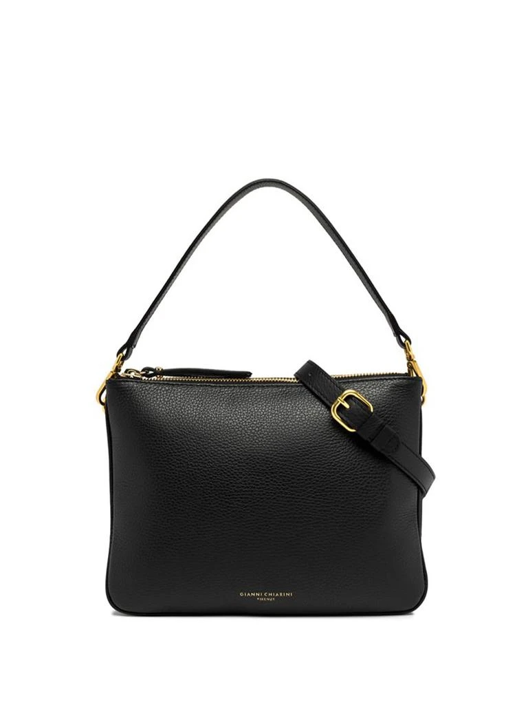 商品GIANNI CHIARINI|Black Frida Shoulder Bag In Matte Leather,价格¥1683,第1张图片