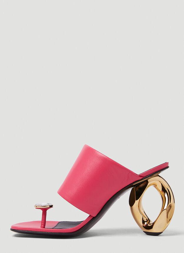 Chain High Heel Mules in Pink商品第3张图片规格展示
