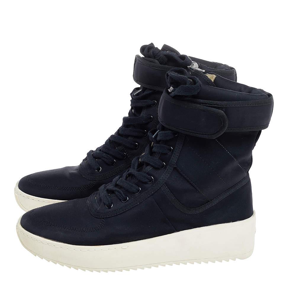 Fear Of God Black Neoprene Military High Top Sneakers Size 43商品第4张图片规格展示