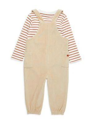 商品Calvin Klein|Baby Girl's 2-Piece Striped T Shirt & Overall Set,价格¥257,第2张图片详细描述