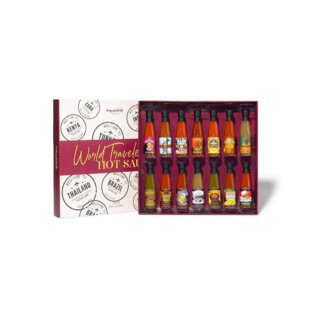 商品Thoughtfully|Gourmet, World Traveler Hot Sauce Collection, Set of 14,价格¥410,第1张图片