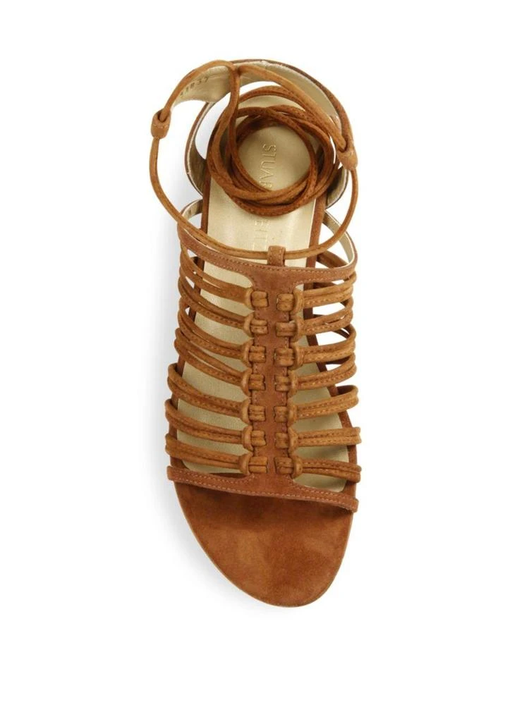 商品Stuart Weitzman|Stuart Weitzman - Knotagain Suede Lace-Up Sandals,价格¥1275,第4张图片详细描述