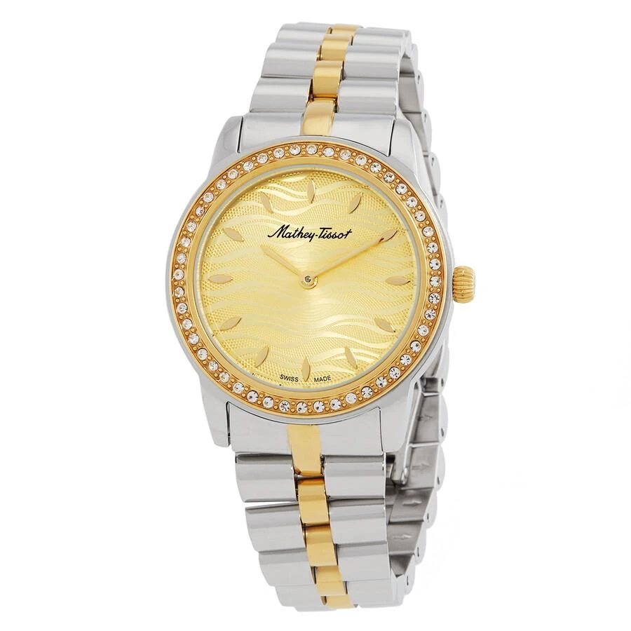 商品Mathey-Tissot|Mathey-Tissot Artemis Quartz Crystal Champagne Dial Ladies Watch D10860BQDI,价格¥1065,第1张图片