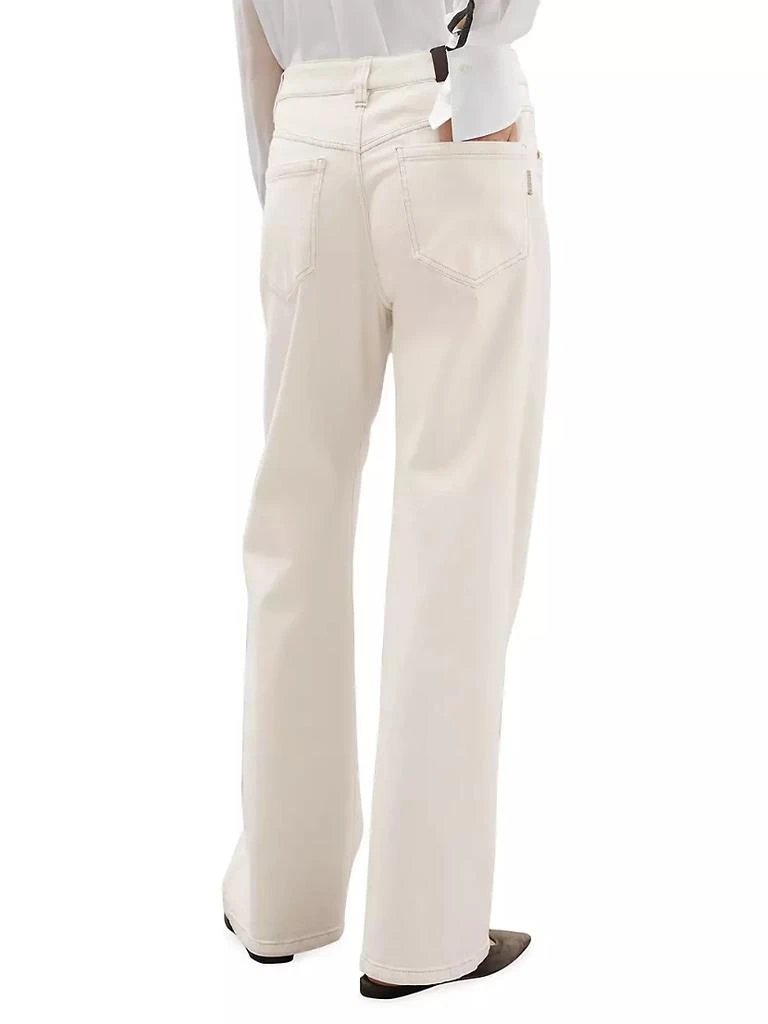 商品Brunello Cucinelli|Garment-Dyed Comfort Denim Loose Trousers With Shiny Tab,价格¥13985,第3张图片详细描述