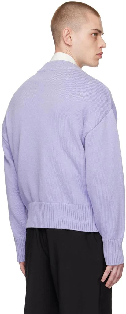 商品AMI|SSENSE Exclusive Purple Ami de Cœur Cardigan,价格¥4901,第3张图片详细描述