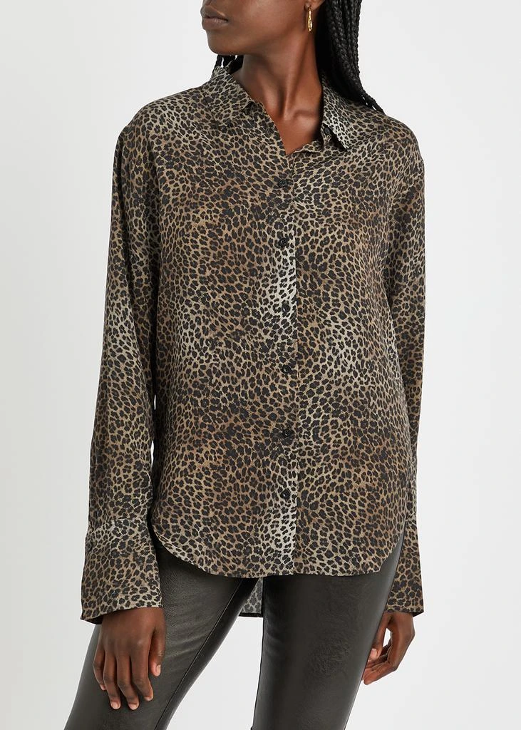 商品FRAME|The Standard leopard-print silk crepe de chine shirt,价格¥2183,第2张图片详细描述