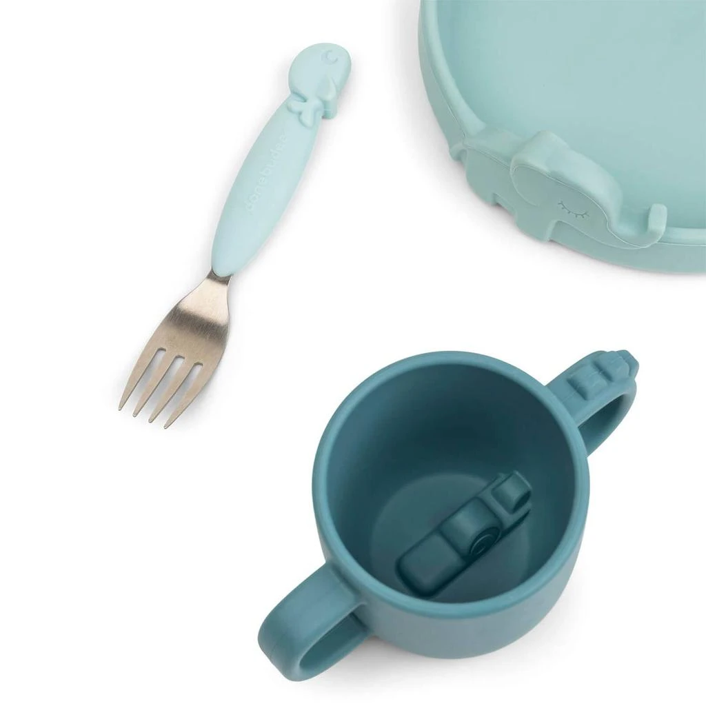 商品Done by Deer|Done by Deer Peekaboo Dinner Set - Deer Friends - Blue,价格¥215,第2张图片详细描述