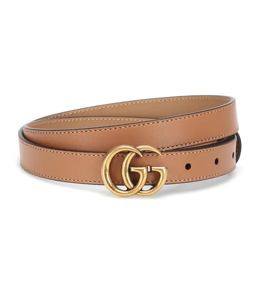 商品Gucci|GG leather belt,价格¥2591,第1张图片