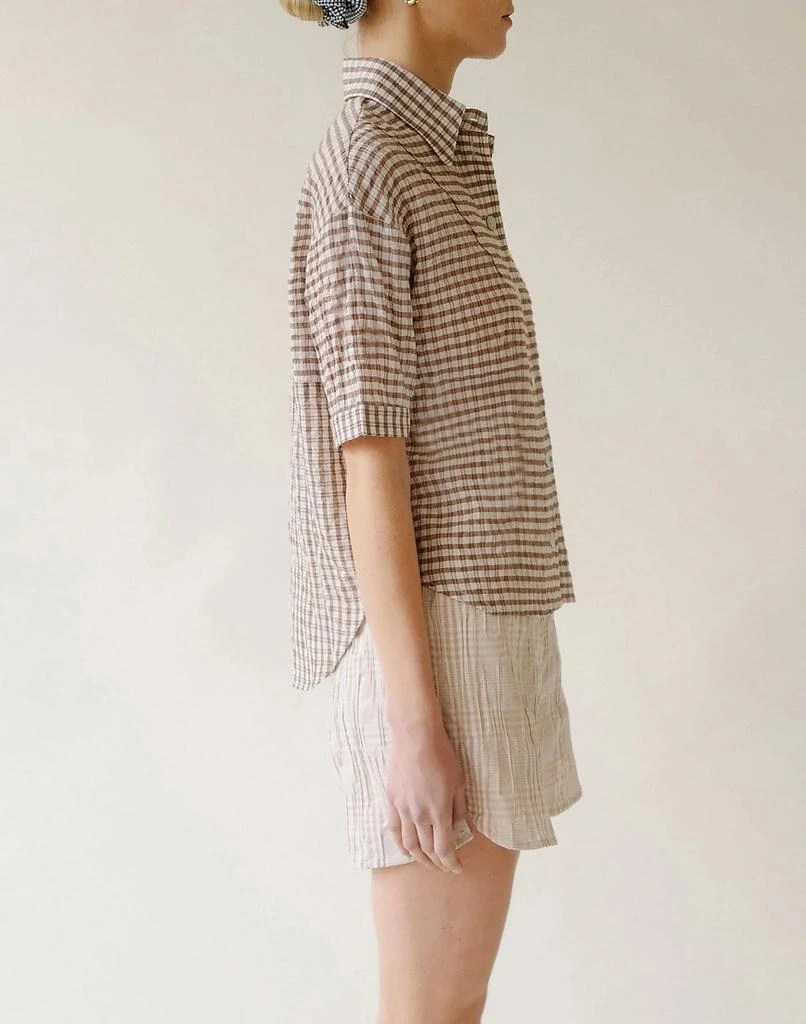 商品Madewell|BELIZE DINAH CHECK SHORT SLEEVE SHIRT,价格¥2688,第2张图片详细描述