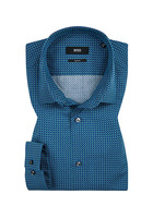 HUGO BOSS 男士蓝色棉质长袖衬衫 ISKO-50389344-410商品第1张图片规格展示