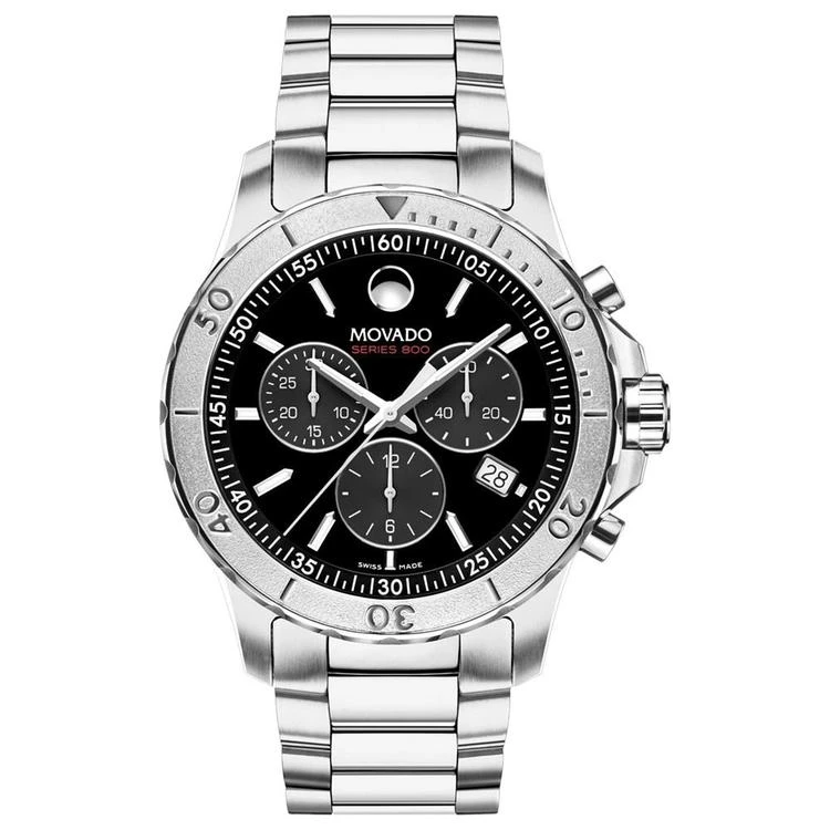 商品Movado|Men's Swiss Series 800 Stainless Steel Bracelet Watch 42mm 2600110,价格¥7519,第1张图片