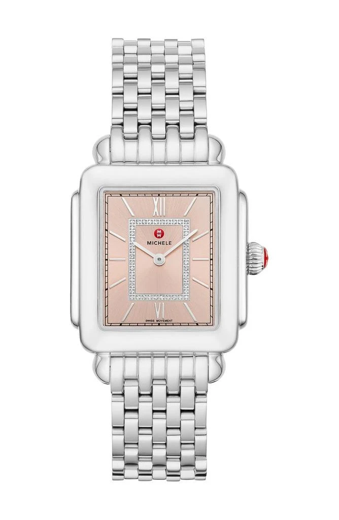商品Michele|Women's Deco II Diamond Bracelet Watch, 20mm x 43mm - 0.11 ctw,价格¥5254,第1张图片
