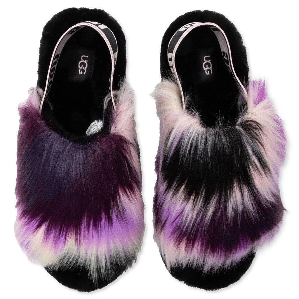 商品UGG|Women's Fluff Yeah Slide - Tie Dye Magnolia,价格¥585,第4张图片详细描述