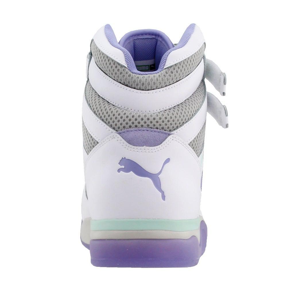 商品Puma|Palace Guard Mid Easter 耐磨防滑中帮篮球鞋 白紫 370595-01,价格¥244,第5张图片详细描述