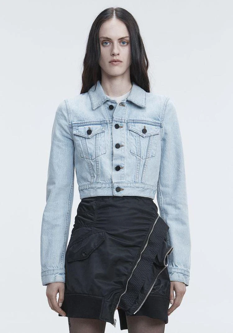 商品Alexander Wang|BARE CROPPED DENIM JACKET,价格¥1190,第2张图片详细描述