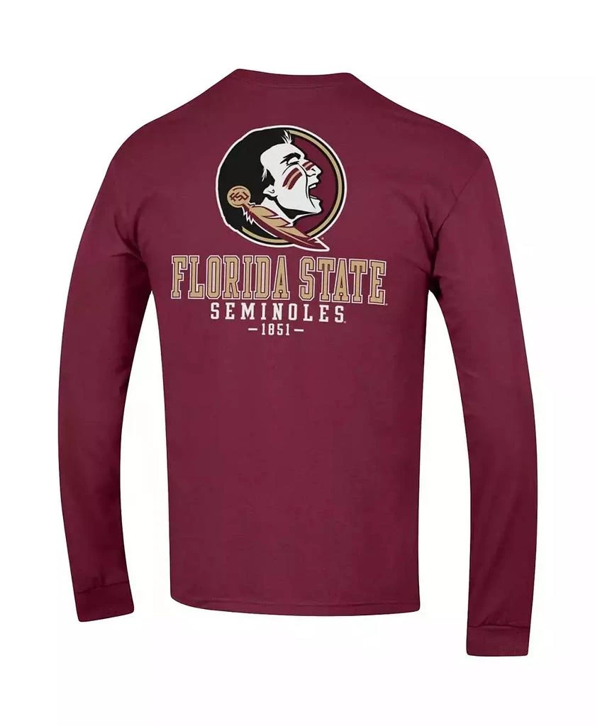 商品CHAMPION|Men's Garnet Florida State Seminoles Team Stack Long Sleeve T-shirt,价格¥228,第3张图片详细描述