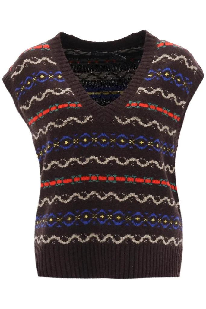 商品Ralph Lauren|Polo ralph lauren fair isle motif knitted vest,价格¥1471,第1张图片