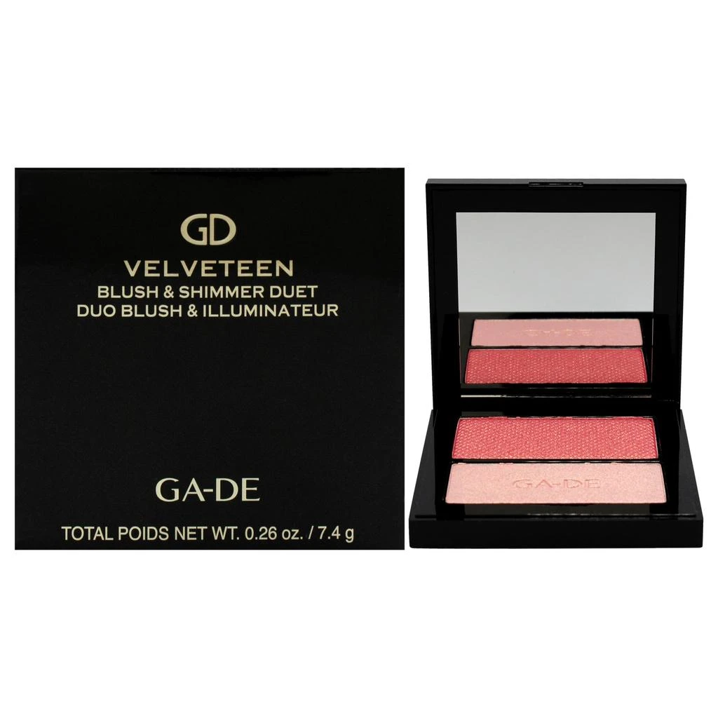 商品GA-DE|Velveteen Blush and Shimmer Duet - 56 Mix and Glow by  for Women - 0.26 oz Blush,价格¥379,第1张图片