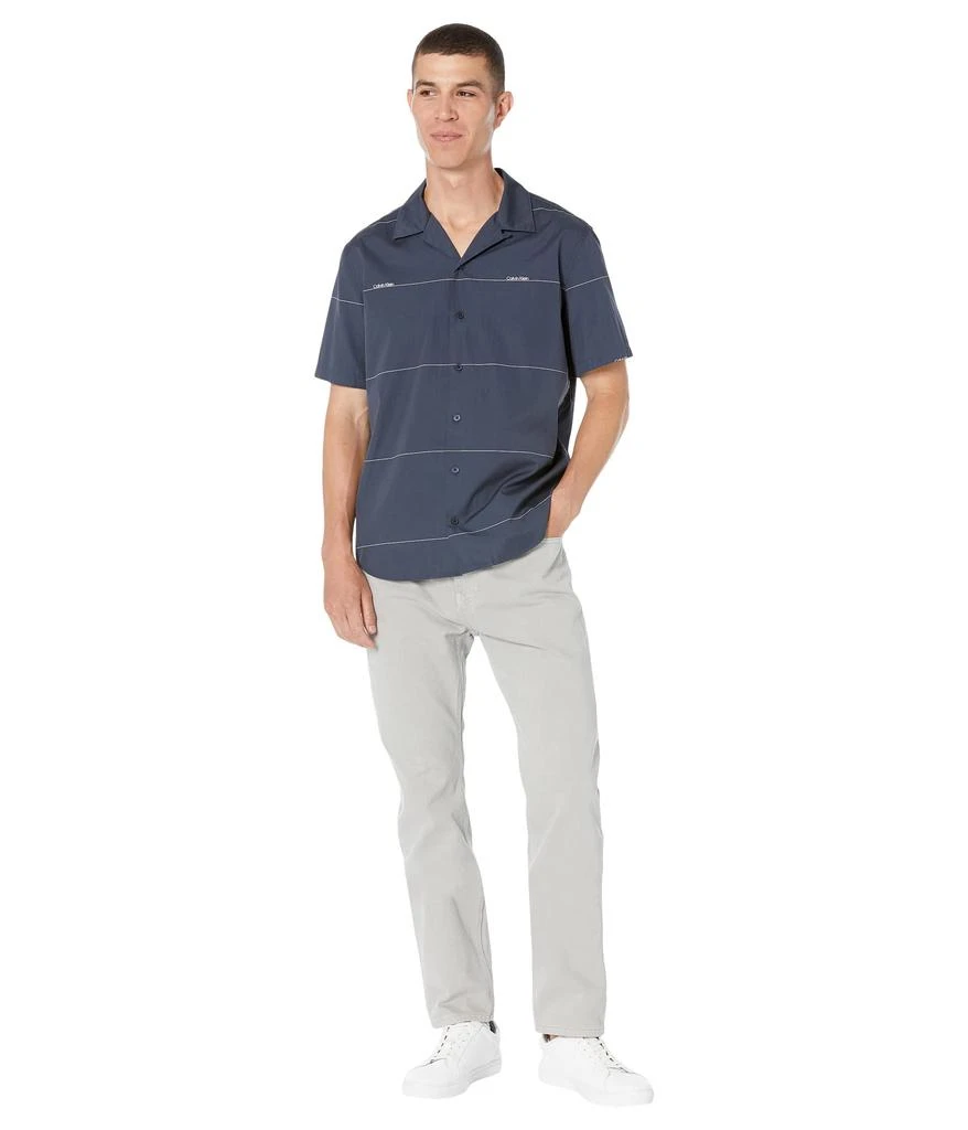 商品Calvin Klein|Short Sleeve Stripe Easy Shirt,价格¥461,第4张图片详细描述