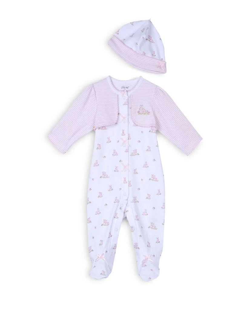 商品Little Me|Girls' Baby Bunnies Footie & Hat Set - Baby,价格¥117,第1张图片