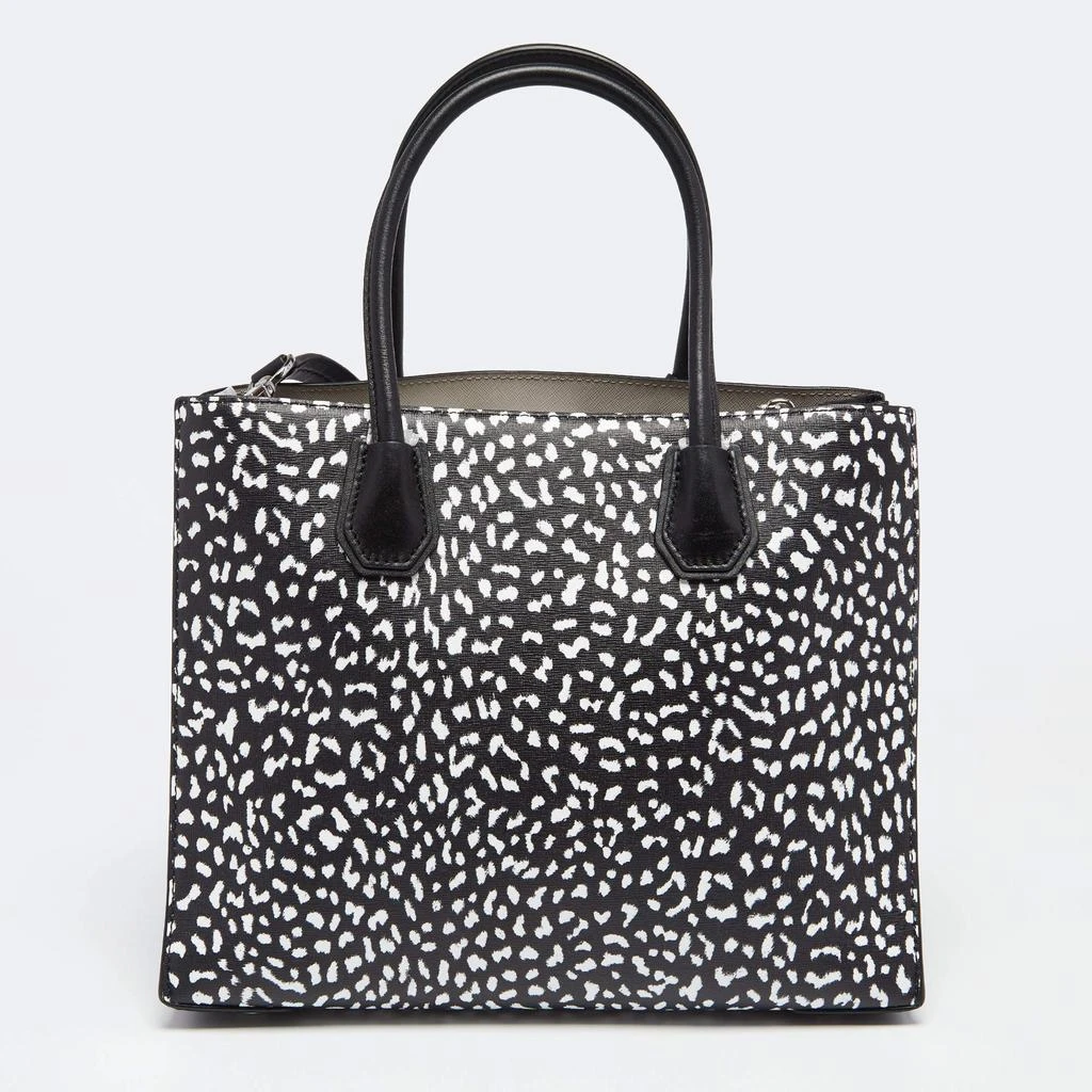 商品[二手商品] Michael Kors|Michael Kors Black/White Leopard Print Leather Large Mercer Tote,价格¥1403,第4张图片详细描述