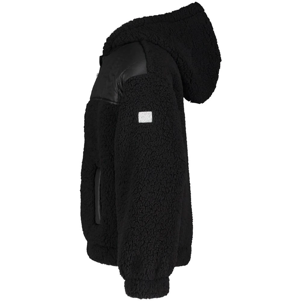 商品Calvin Klein|Big Girls Logo Zip Sherpa Hooded Jacket,价格¥405,第4张图片详细描述