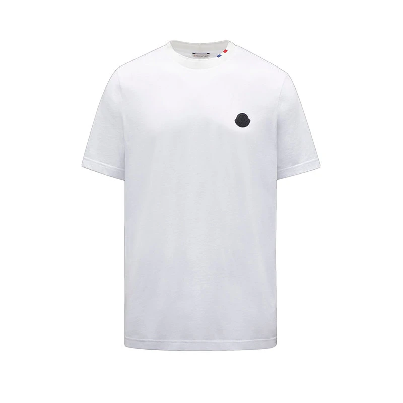 商品Moncler|【预售3-7天】Moncler/蒙克莱 男士光学白色纯棉徽标贴片短袖T恤H20918C00027829H8001,价格¥2242,第1张图片