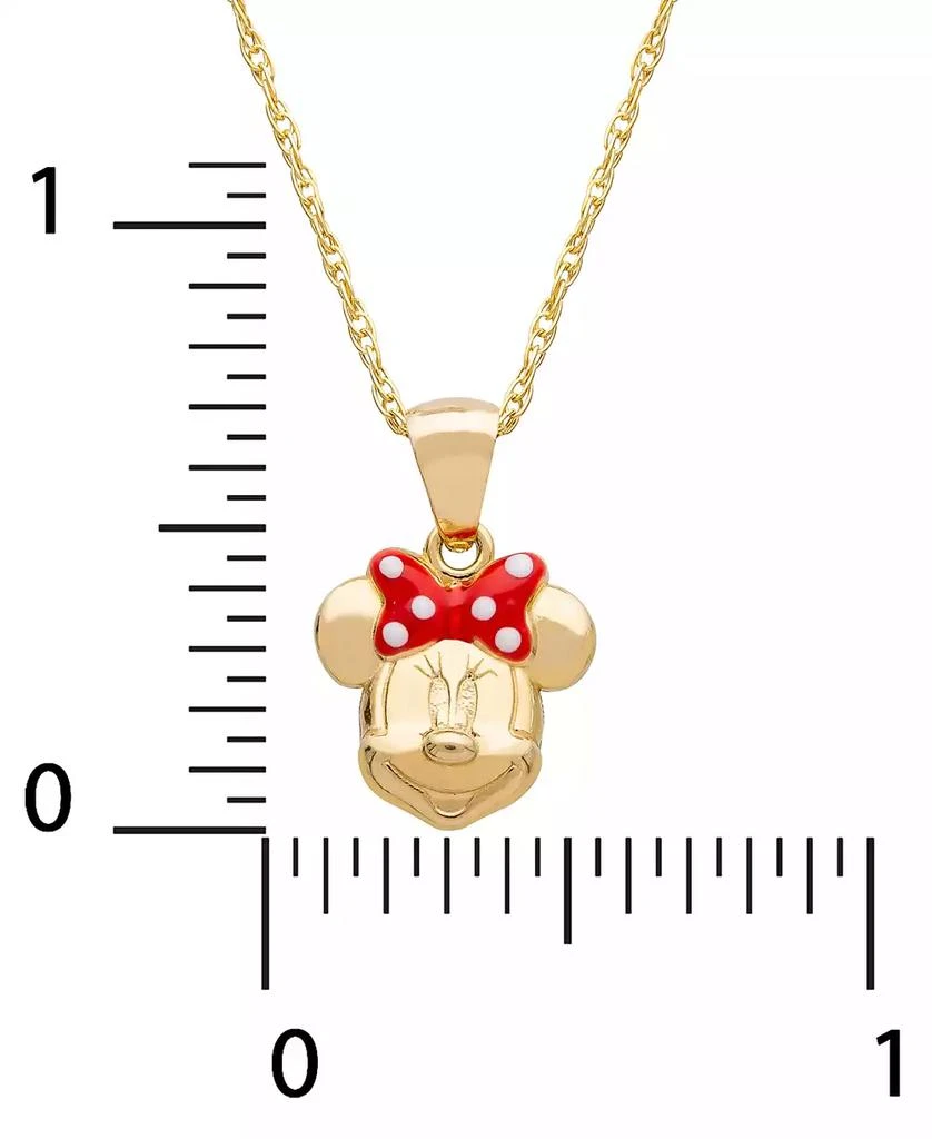 商品Disney|Children's Minnie Mouse 15" Pendant Necklace with Enamel Bow in 14k Gold,价格¥4628,第5张图片详细描述