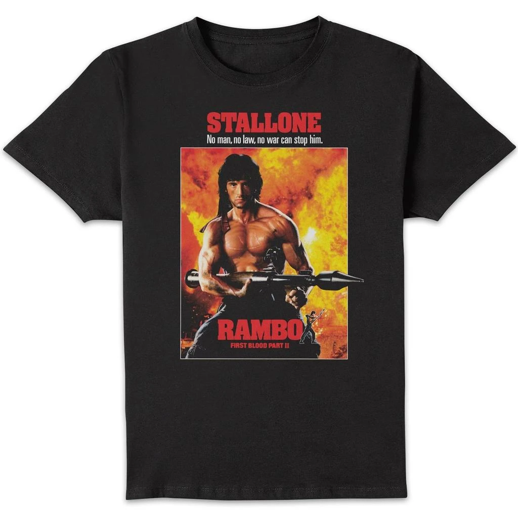 商品Rambo First Blood Part II Classic Poster Unisex T-Shirt - Black,价格¥178,第1张图片